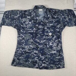 US Navy NWU Type I Mens Small Regular Blue Digital Camo Utility Blouse Jacket